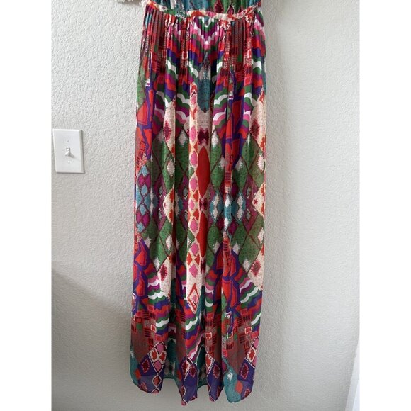 Anthropologie Maeve Tarana Multicolor Artsy Maxi Dress Tropical Boho Flowy 8 - Picture 5 of 11